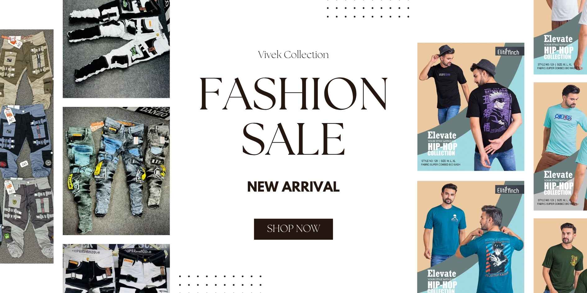 Brown and White Simple Fashion Sale Banner