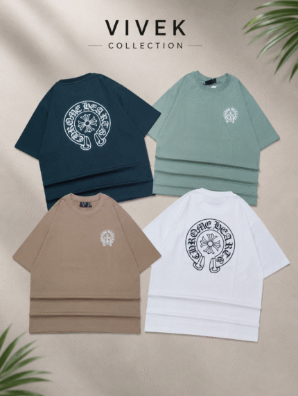 Plain 100% cotton downshoulder tishrt for men