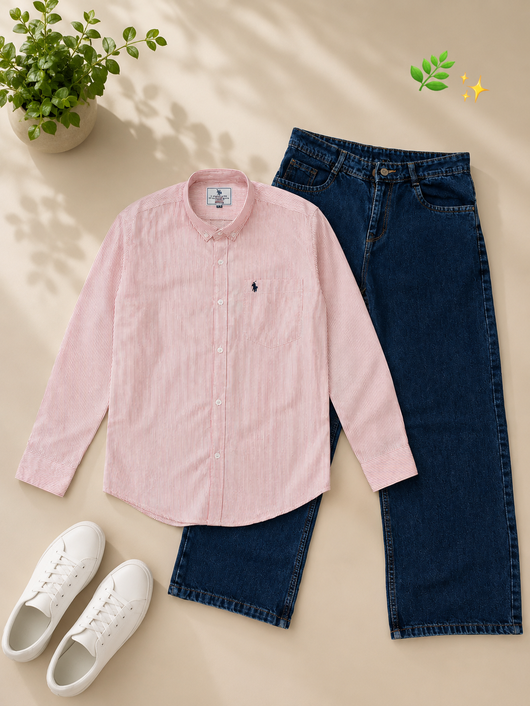 2026/06/1000143718.png lining shirt- baggy jeans combo for men's - Image 1