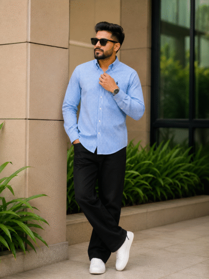 Baggy jeans-shirt combo for men's