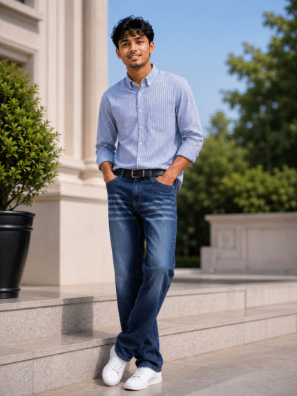 baggy jeans-shirt combo for men's