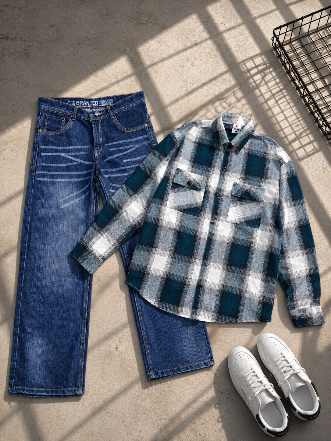 2026/07/1000209512-1.png Baggy jeans-shirt combo - Image 1